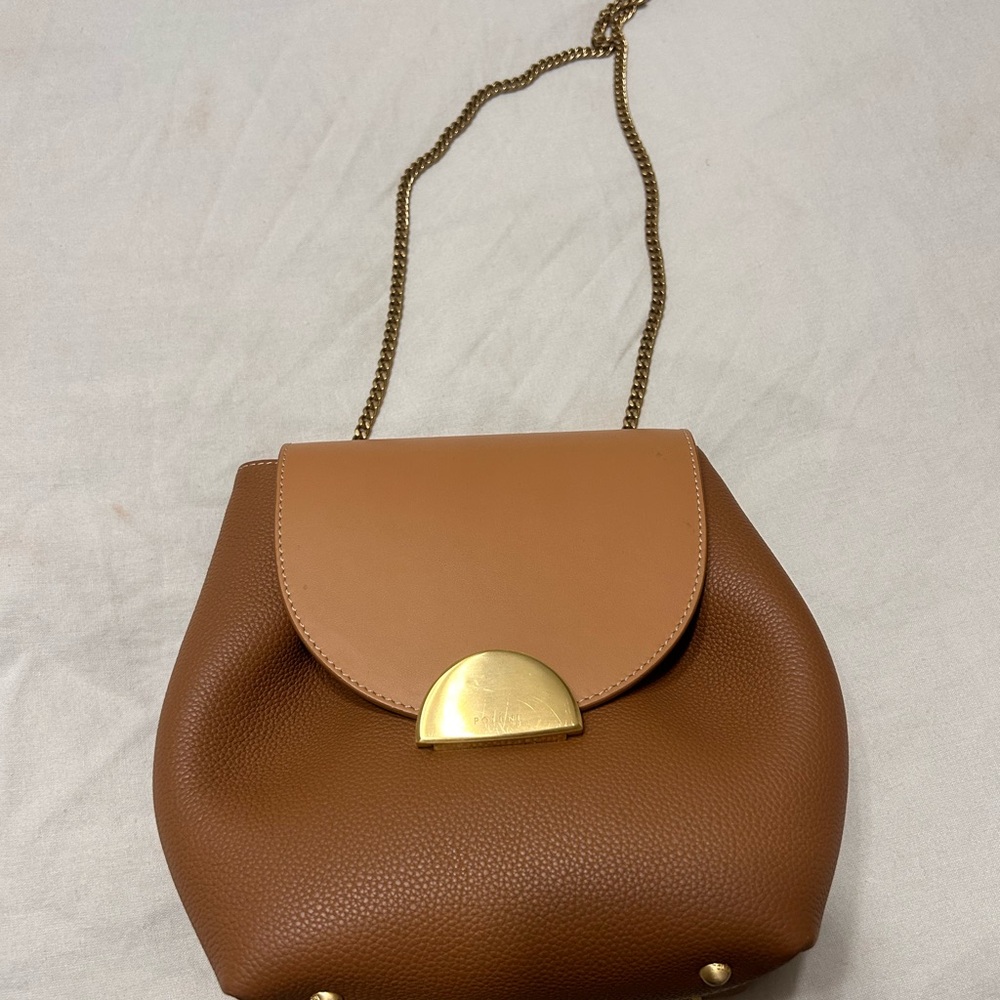 Polene Brown and Tan Crossbody Bag
